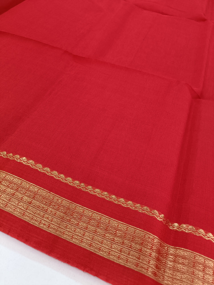 Pure Silk by Cotton Grey Saree with Floral Motifs and Maroon and Golden Pallu
