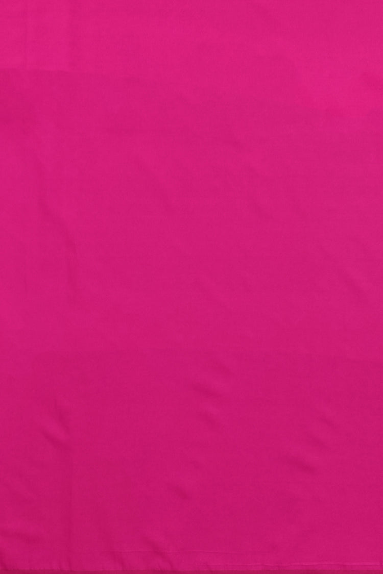 Coral Pink Art Silk Borderless Saree with Golden Zari Work Pallu